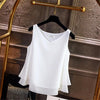 Image of 2020 Fashion Brand Women's blouse Summer sleeveless Chiffon shirt