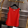 Image of 2020 Fashion Brand Women's blouse Summer sleeveless Chiffon shirt