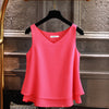Image of 2020 Fashion Brand Women's blouse Summer sleeveless Chiffon shirt