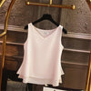 Image of 2020 Fashion Brand Women's blouse Summer sleeveless Chiffon shirt