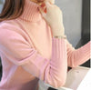Image of Women Knitted Sweaters Pullovers Turtleneck Long Sleeve