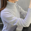 Image of Women Knitted Sweaters Pullovers Turtleneck Long Sleeve