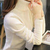 Image of Women Knitted Sweaters Pullovers Turtleneck Long Sleeve