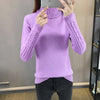 Image of Women Knitted Sweaters Pullovers Turtleneck Long Sleeve