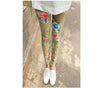 Image of Graffiti Leggings Floral Patterned Print Leggings