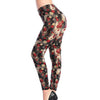 Image of Graffiti Leggings Floral Patterned Print Leggings