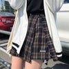 Image of Casual Basic Fashion All Match Plaid Vintage Irregular High Waist College Wind 2018 New Fashion Female Women Mini Skirts