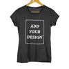 Image of EU Size Custom T Shirt Female Add Your Own Design Print The Text Picture High Quality 100% Cotton T-shirt