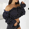 Image of Candy Color Off Shoulder Crop Tops women