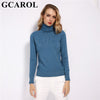 Image of GCAROL Women 30% Wool Turtleneck Sweater Fall Winter Jumper Render Knit Basic Pullover Solid Color OL Lady Knitted Tops
