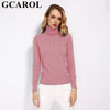 Image of GCAROL Women 30% Wool Turtleneck Sweater Fall Winter Jumper Render Knit Basic Pullover Solid Color OL Lady Knitted Tops