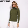 Image of GCAROL Women 30% Wool Turtleneck Sweater Fall Winter Jumper Render Knit Basic Pullover Solid Color OL Lady Knitted Tops