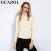 Image of GCAROL Women 30% Wool Turtleneck Sweater Fall Winter Jumper Render Knit Basic Pullover Solid Color OL Lady Knitted Tops