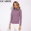 Image of GCAROL Women 30% Wool Turtleneck Sweater Fall Winter Jumper Render Knit Basic Pullover Solid Color OL Lady Knitted Tops