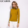 Image of GCAROL Women 30% Wool Turtleneck Sweater Fall Winter Jumper Render Knit Basic Pullover Solid Color OL Lady Knitted Tops
