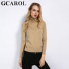 Image of GCAROL Women 30% Wool Turtleneck Sweater Fall Winter Jumper Render Knit Basic Pullover Solid Color OL Lady Knitted Tops