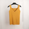 Image of GOPLUS Sexy V Neck Knitted Crop Top Women's Shirt Plus size Tank Top Underwear Top Women Casual Streetwear Clothing For Women
