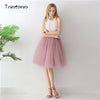 Image of Gothic 5 Layers 65cm Mix Colors Tutu Tulle Skirt Women Streetwear High Waist Pleated Midi Skirts spudniczki jupe rokken faldas