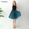Image of Gothic 5 Layers 65cm Mix Colors Tutu Tulle Skirt Women Streetwear High Waist Pleated Midi Skirts spudniczki jupe rokken faldas