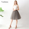 Image of Gothic 5 Layers 65cm Mix Colors Tutu Tulle Skirt Women Streetwear High Waist Pleated Midi Skirts spudniczki jupe rokken faldas