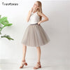Image of Gothic 5 Layers 65cm Mix Colors Tutu Tulle Skirt Women Streetwear High Waist Pleated Midi Skirts spudniczki jupe rokken faldas