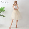 Image of Gothic 5 Layers 65cm Mix Colors Tutu Tulle Skirt Women Streetwear High Waist Pleated Midi Skirts spudniczki jupe rokken faldas