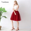 Image of Gothic 5 Layers 65cm Mix Colors Tutu Tulle Skirt Women Streetwear High Waist Pleated Midi Skirts spudniczki jupe rokken faldas