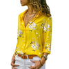 Image of Long Sleeve Women Blouses Plus Size Turn-down Collar Blouse Shirt