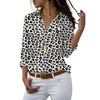 Image of Long Sleeve Women Blouses Plus Size Turn-down Collar Blouse Shirt