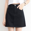 Image of Lucyever Fashion Korean Spring Summer Women Denim Skirt High Waist Mini Skirts Jeans Plus Size Harajuku Cotton Girls Black Skirt