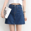 Image of Lucyever Fashion Korean Spring Summer Women Denim Skirt High Waist Mini Skirts Jeans Plus Size Harajuku Cotton Girls Black Skirt