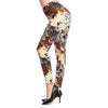 Image of Print Flower Leggings for Plus Size