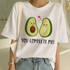 Image of Short Sleeve New Avocado Shirt Vegan T Shirt Women Harajuku Kawaii