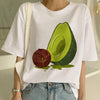 Image of Short Sleeve New Avocado Shirt Vegan T Shirt Women Harajuku Kawaii
