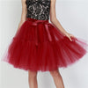Image of Petticoat 5 Layers 60cm Tutu Tulle Skirt Vintage Midi Pleated Skirts