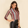 Image of Length Sleeve Elegant Office Lady Tshirt Tops