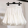 Image of Surmiitro White Black Chiffon Summer Shorts Skirt Women 2020 Fashion Korean High Waist Tutu Pleated Mini Sun School Skirt Female