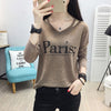 Image of Tee Shirt V-Neck T-Shirt Women Clothes