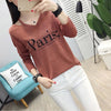 Image of Tee Shirt V-Neck T-Shirt Women Clothes
