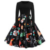 Image of Winter Christmas Dresses Women 50S 60S Vintage Robe Swing Pinup