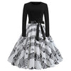 Image of Winter Christmas Dresses Women 50S 60S Vintage Robe Swing Pinup