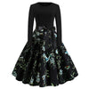Image of Winter Christmas Dresses Women 50S 60S Vintage Robe Swing Pinup