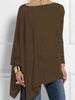 Image of Womens Blouses Solid Color Autumn Long Sleeve