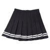 Image of XS-XXL Four Colors High Waist A-Line Women Skirt Striped Stitching Sailor Pleated Skirt Elastic Waist Sweet Girls Dance Skirt