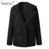 Image of Plus Size Warm Thick Faux Fur Jacket Coat Pockets Plush Overcoat Outwear