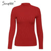 Image of Simplee Knitted jumper sweater women autumn winter Long sleeve top turtleneck female sweater ladies bestmatch pullover jumpers
