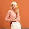 Image of SAM'S TREE Multicolor Solid Minimalist Style Casual Knit Pullover Sweaters Women