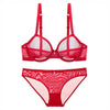 Image of Varsbaby Sexy Lace Red Color Christmas Underwear New Year Bra Set For Women
