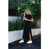 Image of Maxi T Shirt Dress Women Summer Christmas Party Sexy Vintage Bandage Knitted Boho Bodycon Casual Black Long Dresses Plus Size
