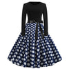 Image of Winter Dresses Women 50S 60S Vintage Robe Swing Pinup